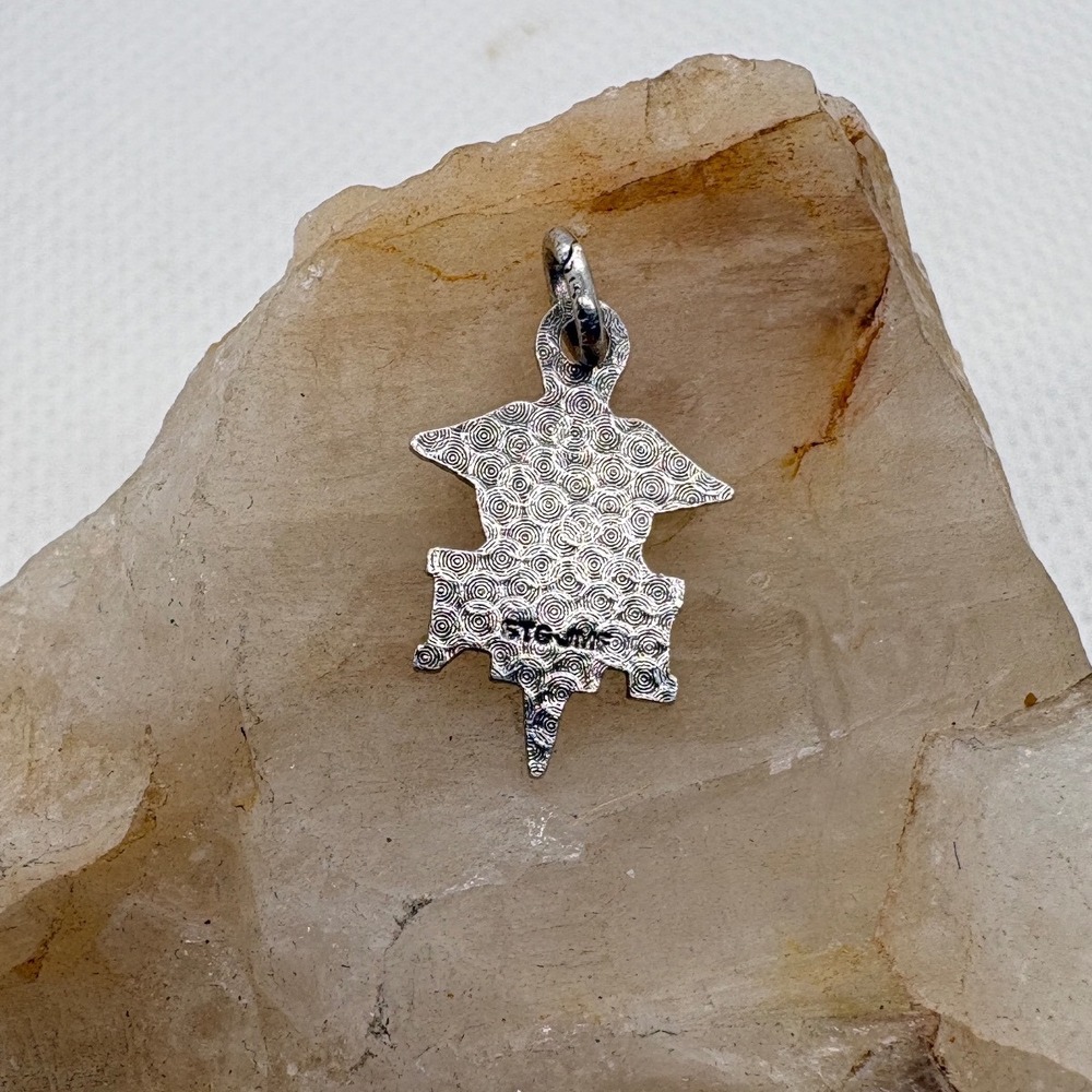 Vintage Sterling Silver RN Nurse Caduceus Charm Pendant Medical Jewelry 0.81g - Picture 3 of 6